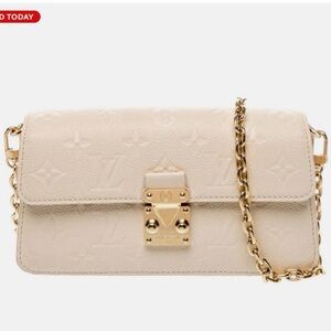 Louis Vuitton Cream Crossbody Bag with Gold Accents
